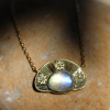 Rainbow Moonstone 18k Gold Stargaze Necklace