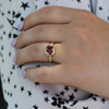 Pink Tourmaline Orbit Diamond Band Ring