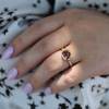 Pink Tourmaline Orbit Diamond Band Ring