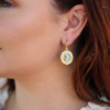 Talisman Shield Aquamarine Earrings