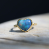 Boulder Opal Heart Ring