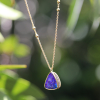 Opal Ellipse Halo Necklace