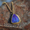 Opal Ellipse Halo Necklace