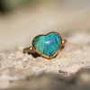 Boulder Opal Heart Ring