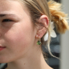 Prasiolite Quartz Orbit Earrings