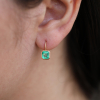 Columbian Emerald Rose Gold Earrings