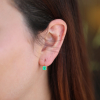 Small Emerald Lever Back Earrings