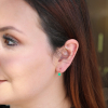 Small Emerald Lever Back Earrings