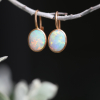 Opal 18k Rose Gold Lever Earrings