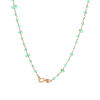 Faceted Emerald Bead Gold Necklace