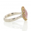 Morganite Silver and 14k Gold Lace Ring