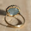 Aquamarine All 14k Gold Lace Ring
