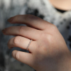Diamond French Eternity 18k Rose Gold Slim Ring