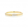 12 Stone Diamond French Eternity 18k Gold Ring