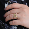 Multi Gemstone Croisee Ring