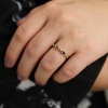 Blue Topaz, Amethyst, Sapphire and Tourmaline Simple Ring