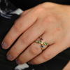 Multi Gemstone Croisee Ring