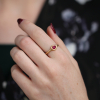 Small Ruby Teardrop 18k Gold Ring