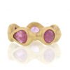 Pink Sapphire Sculpted Eternity Band
