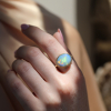 Mintabie Australian Opal Gold Ring