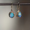 Australian Opal 14k Gold Hanging Earrings
