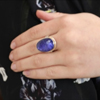 Vertical Rose Cut Tanzanite Ring