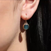 14k gold Rose Cut Labradorite Earrings