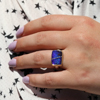 Rectangular Boulder Opal Fusion Ring