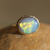 Mintabie Australian Opal 14k Gold Ring