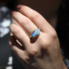 Asymmetrical Boulder Opal Ring