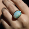 Opalized Wood All 14k Gold Ring