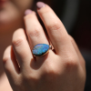 Boulder Opal Asymmetrical Ring