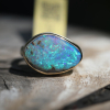 Boulder Opal Asymmetrical Ring