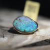 Boulder Opal Asymmetrical Ring