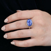 Smooth Tanzanite Oval Ring