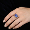 Smooth Tanzanite Oval Ring