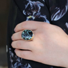 Black Buffalo Turquoise Ring