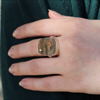 Turkish Drusy Ring with Diamond