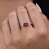 All Gold African Ruby Oval Ring
