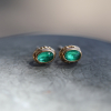 Colombian Emerald Gold Post Stud Earrings