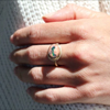 All Gold Mexican Fire Opal Ring