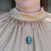 Labradorite Buddha with Diamond Necklace