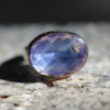 Lavender Amethyst Silver and Rose Gold Diamond Ring