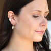 Sapphire and Pearl Stud Single Earring