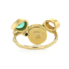 Keishi Pearl, Morganite, Emerald and Diamond Gold Seafire Ring