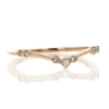 Curved Rose Gold Diamond Ring
