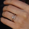 Diamond Snowflake Victorian Rose Gold Ring