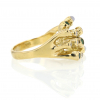Emerald Opal and Diamond Sea Anemone Gold Ring