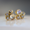Moonstone and Diamond 18k Gold Moonlight Stud Earrings
