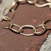 Heavy 10k Gold Oval Link Bracelet